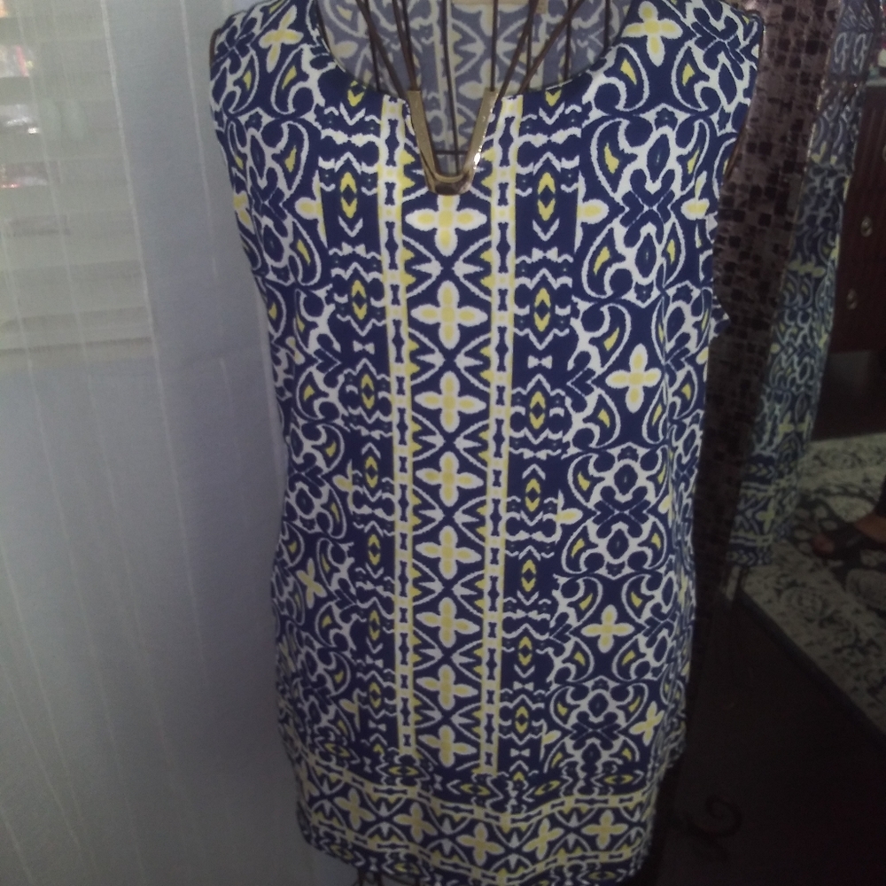 Maria Gabrielle Ladies Navy & yellow Top